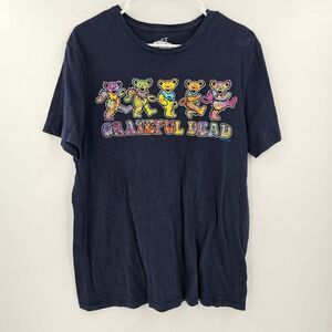Grateful dead tshirt tee medium black rainbow tie dye bears band